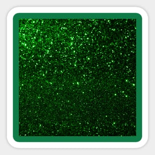 Sparkling Green Glitter Sticker